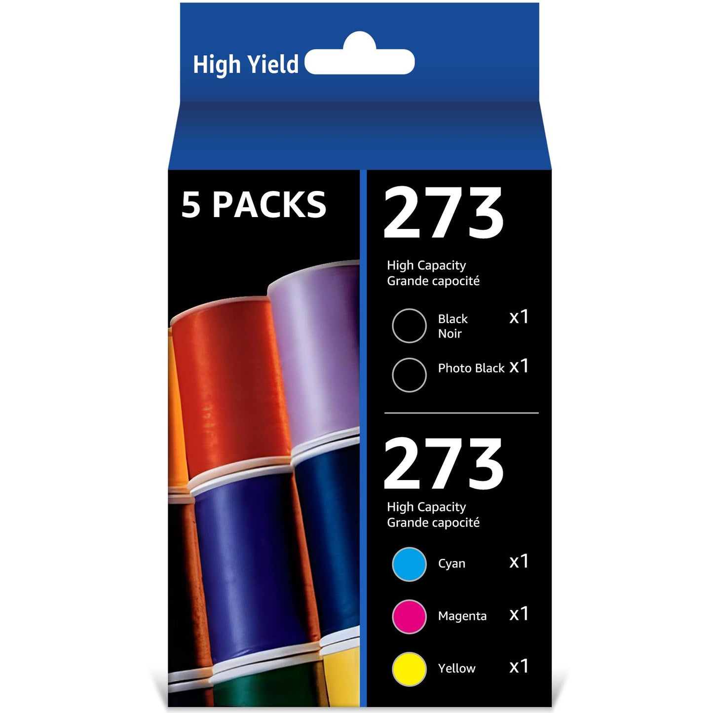 273XL Ink Cartridges Compatible for Epson 273 Ink Cartridges Expression XP520 XP600 XP610 XP-820