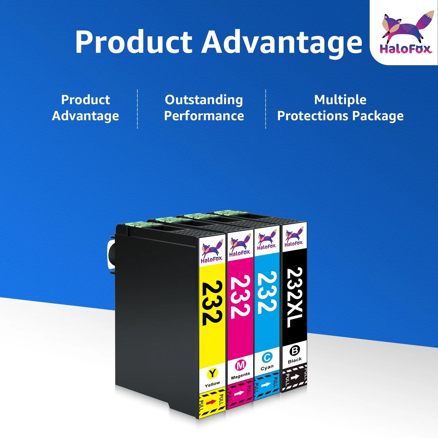 232XL Ink Cartridges Combo Pack Replacement for Epson 232 Ink Cartridge 232XL for Expression Home XP-4200 XP-4205 Workforce WF-2930 WF-2950 (1 Black, 1 Cyan, 1 Magenta, 1 Yellow)