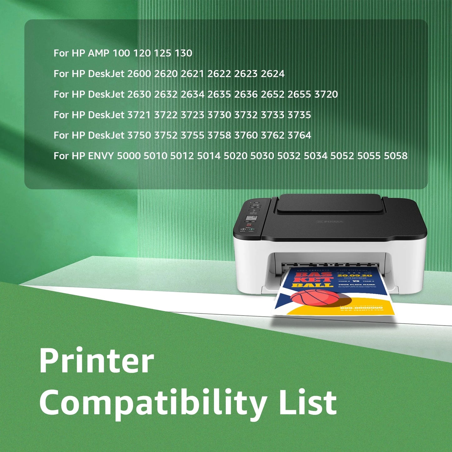 65XL Tri-Color Ink Cartridge Replacement for HP Color Ink 65 for Envy 5055 5052 5058 DeskJet 3755 2655 3720 3722 3723 3730 3732 3752 (1 Pack)