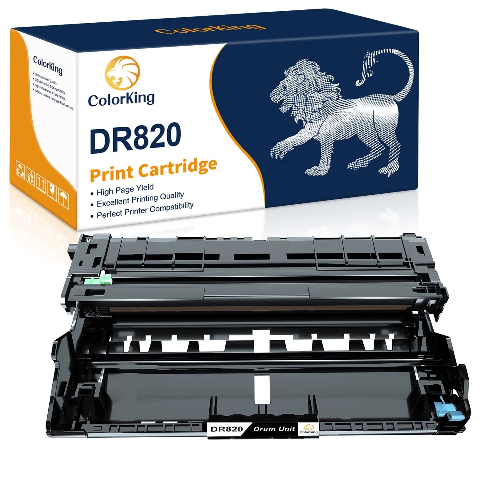 DR820 Drum Unit Replacement Compatible for Brother (1 Black) Toinktoner