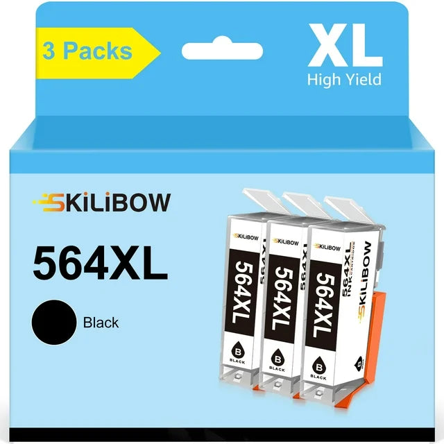 564XL Ink Compatible Ink Cartridge Replacement for HP 564XL 564 XL Compatible with DeskJet 3520 3522 Officejet 4620 Photosmart 5520 6510 7520 7525 Printer (3 Black)