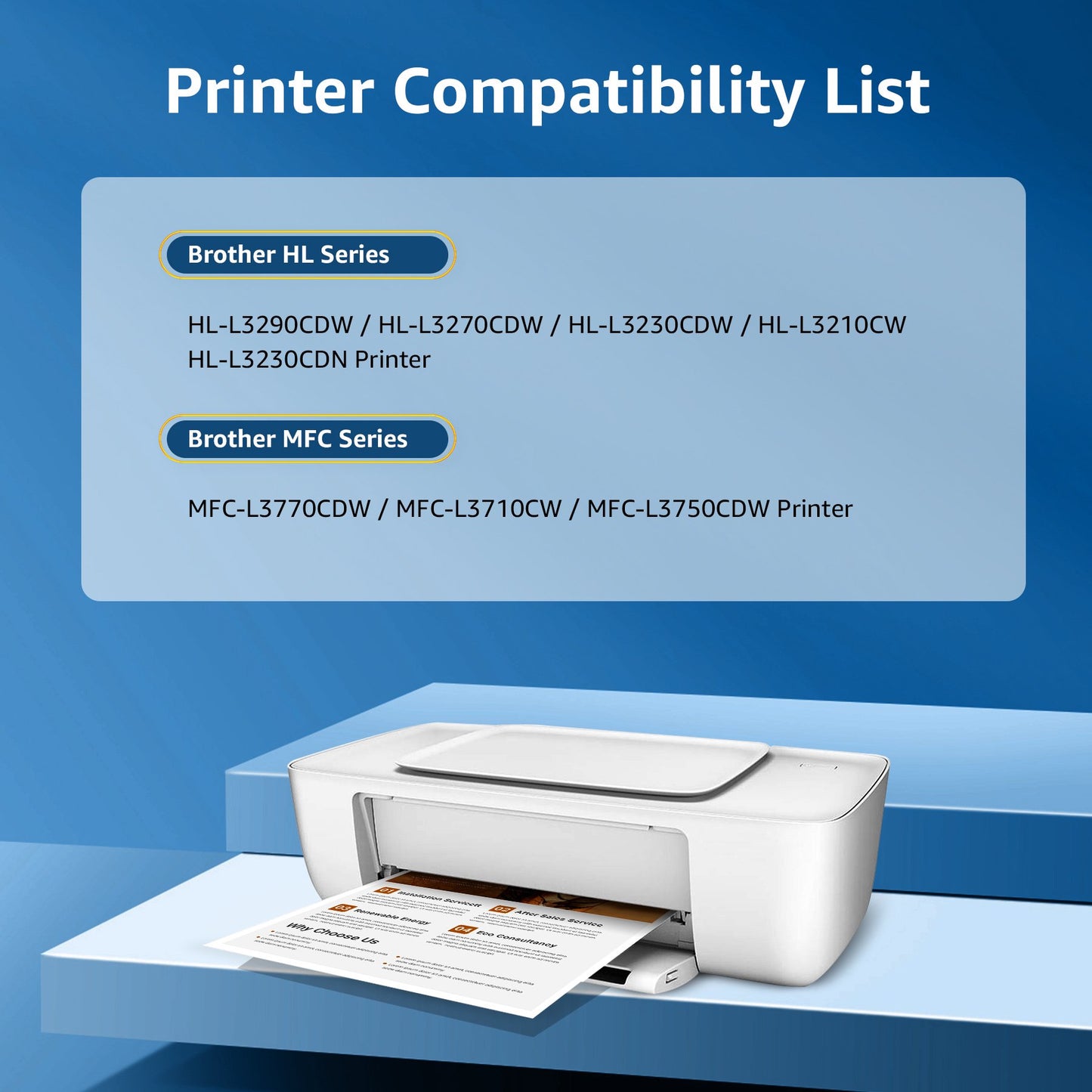 TN227 TN223 Toner Cartridge Compatible for Brother Printers (Black Cyan Magenta Yellow, 4 Pack)