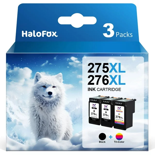 275XL 276XL Ink Cartridge Replacement for TS3500 TR4720 TR4722 TR4700 Printer(Black Color,3 Pack)