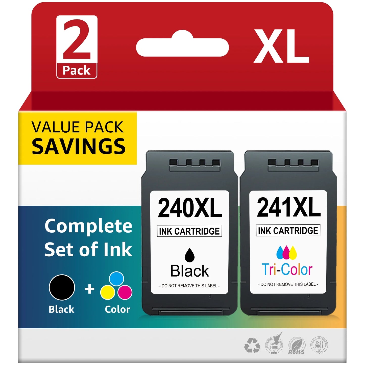240XL and 241XL Ink Cartridge Replacement forTS5120 MG2120 MG3520 MX452 MX512 MX532 MX472 Printer, 2 Packs