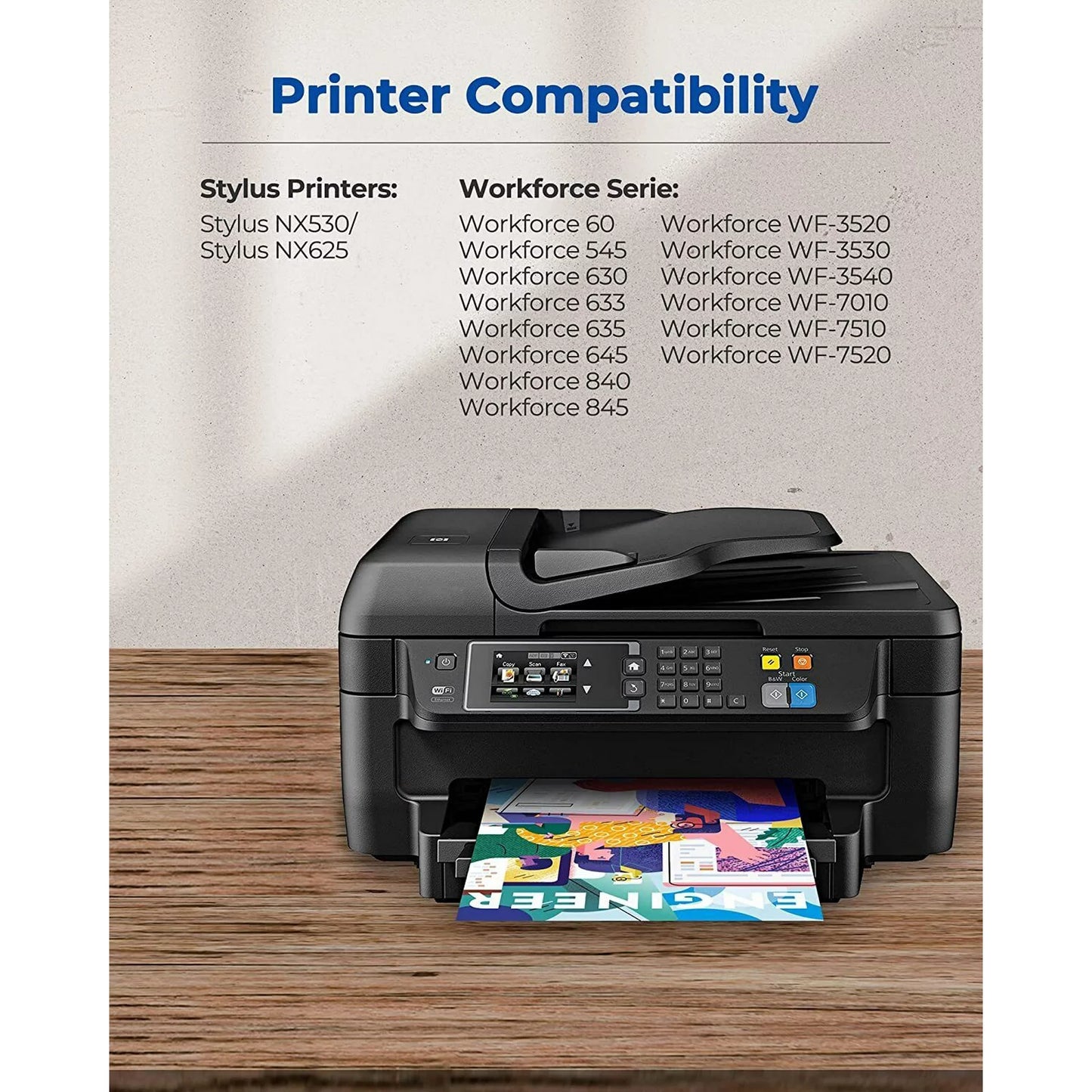 126XL Ink Remanufactured for EPSON (2 Black,1 Cyan,1 Magenta,1 Yellow)
