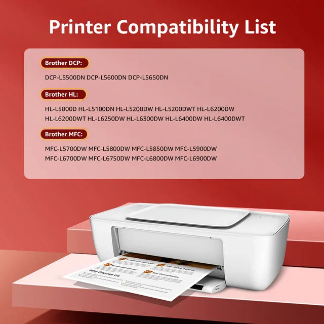 TN850 Toner Cartridges, Replacement for L5600DN, DCP-L5650DN, HL-L5000D, HL-L5100DN, HL-L5200DW(Black, 2-Pack)