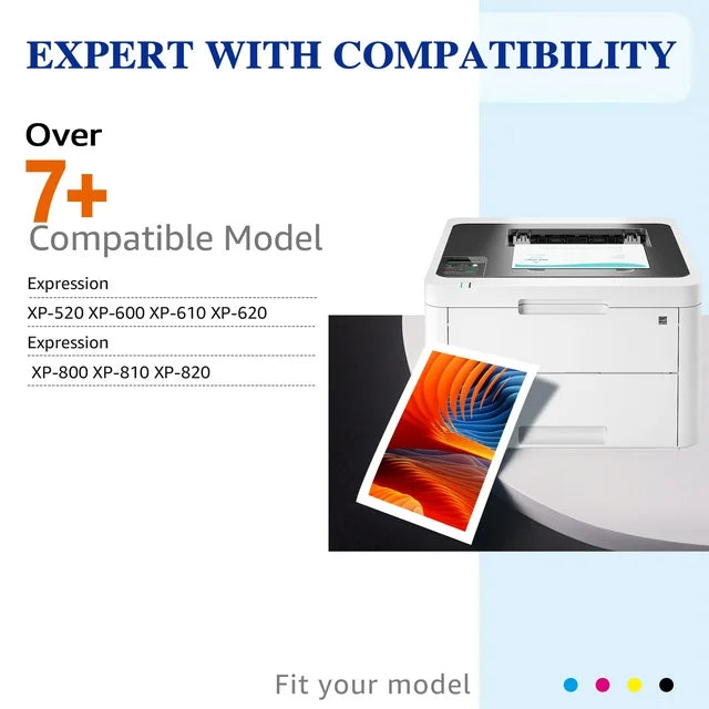 Epson 273 273XL 273XL Ink Cartridge High XP820 XP810 XP800 XP620 XP610 XP600 XP520 Printer Tray (BCMYPB, 5 Packs)