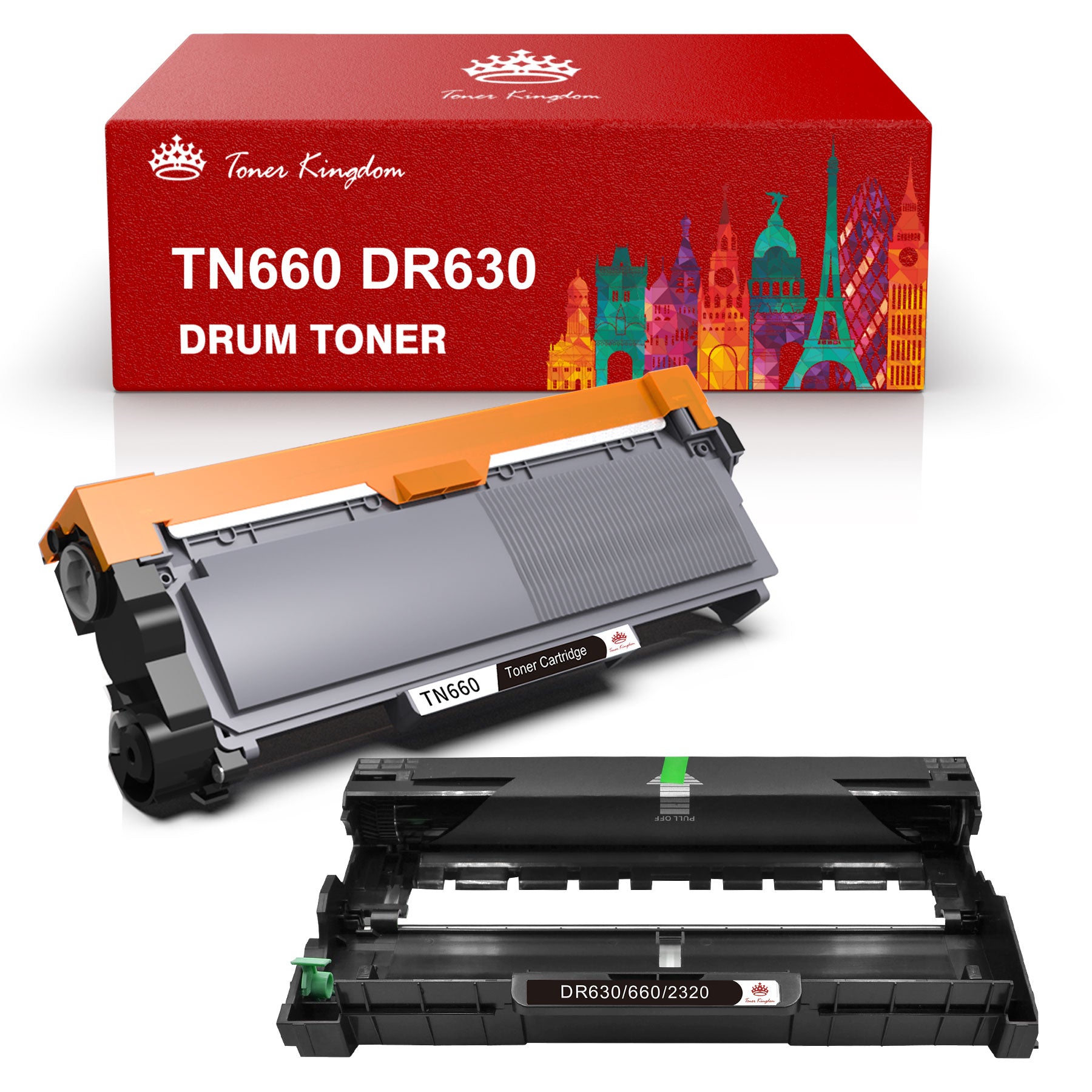 Prinkton Compatible Drum Unit Replacement For Brother DR-630 DR630 For...
