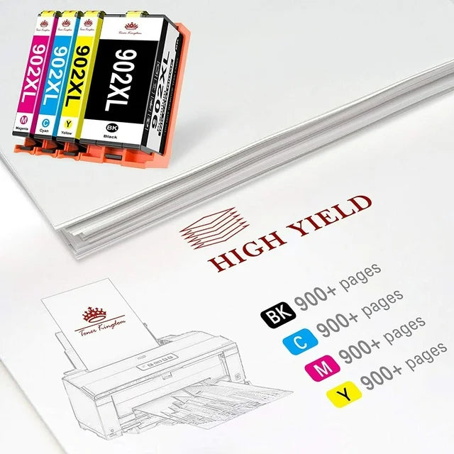 Tonerkingdom 902XL 902 XL Ink Cartridges for HP 1 Yellow