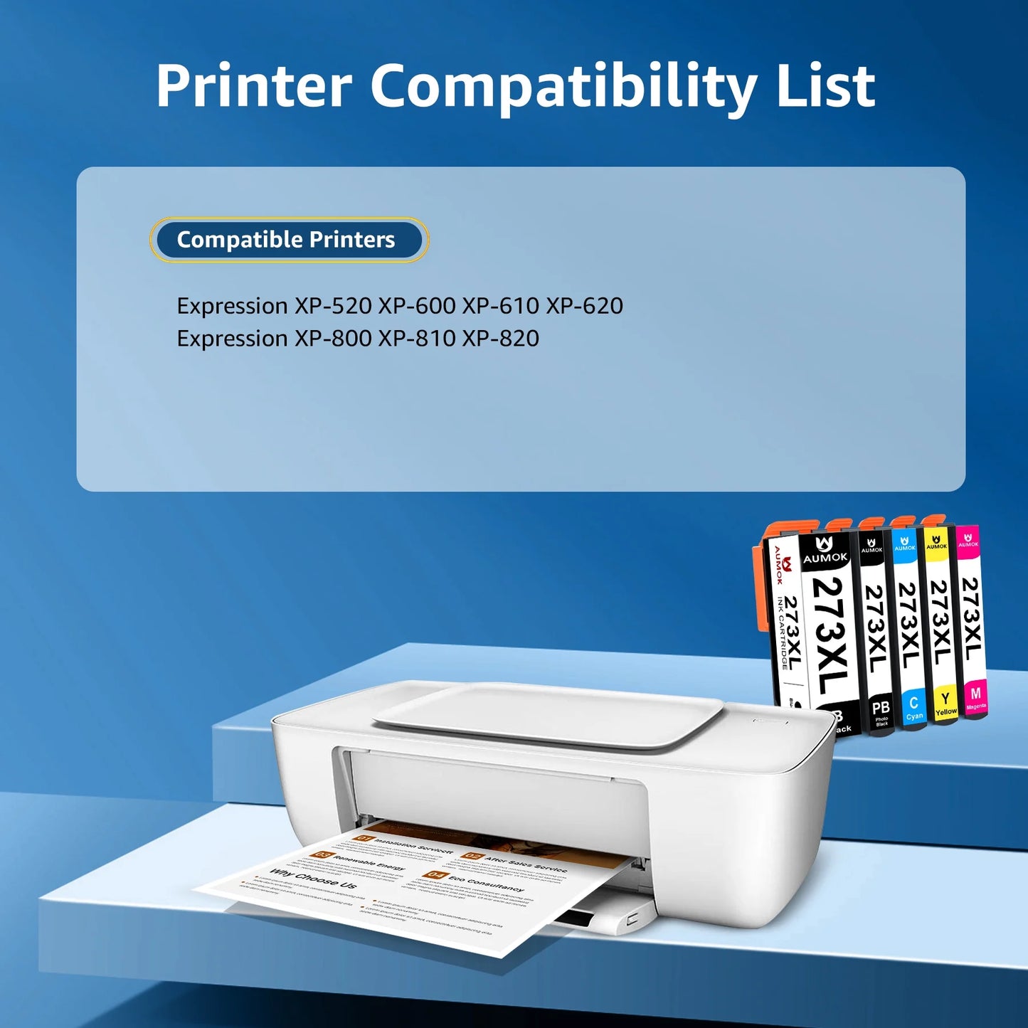 273XL Ink Cartridges Compatible for Epson 273 Ink Cartridges Expression XP520 XP600 XP610 XP-820