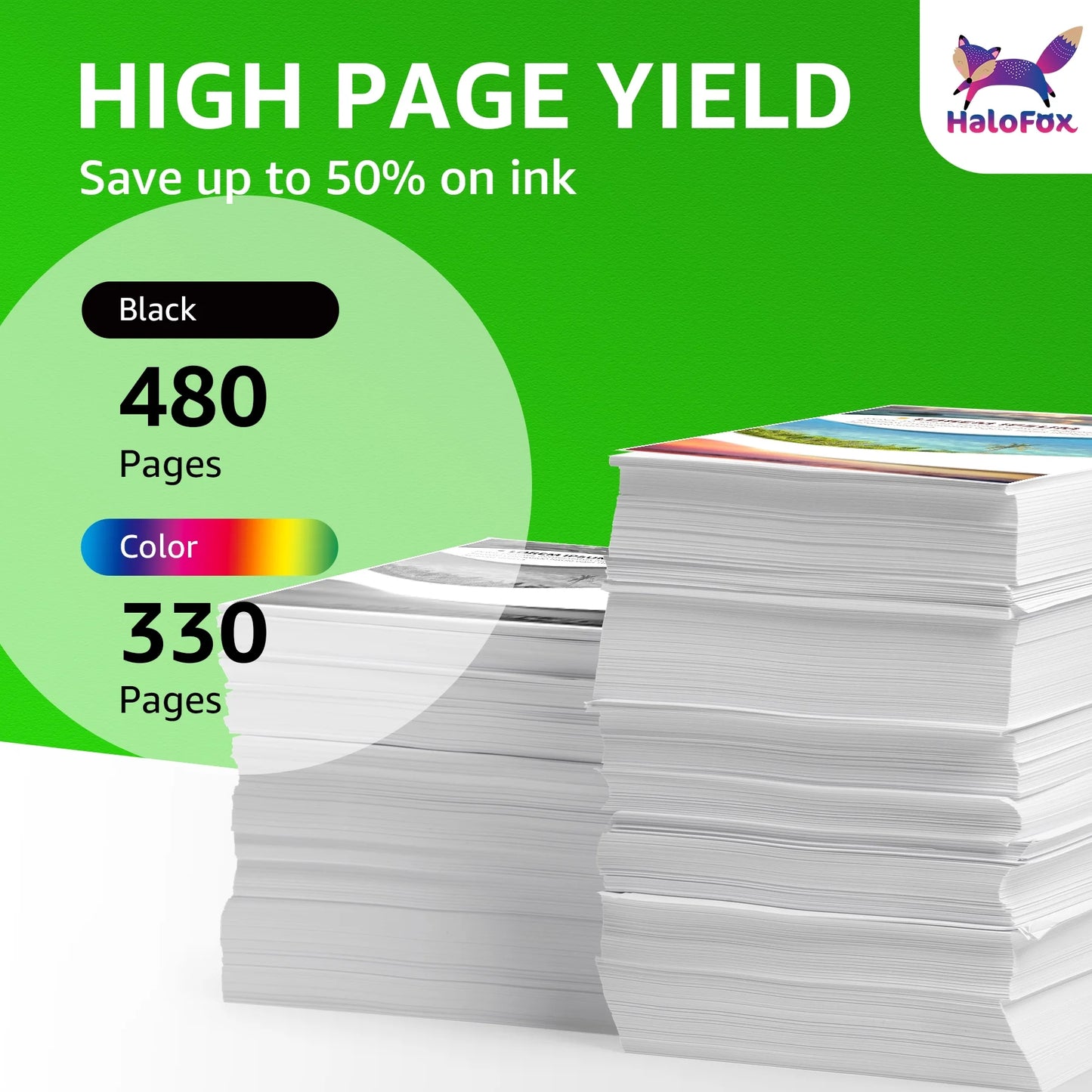 Halofox 61XL 61 XL Ink Cartridge for HP 61 Ink Black and Color Combo Work for Envy 4500 5530 5534 5535 Deskjet 1000 1010 1510 2540 2541 3050 OfficeJet 4630 4635 2620 Printer (2 Black+1 Color, 3-Pack)