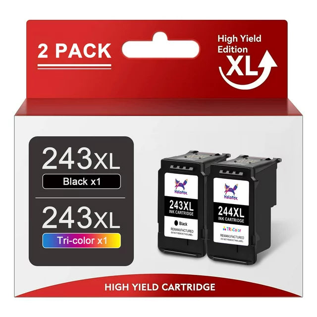 Halofox PG-243XL CL-244XL Ink Cartridges TR4520 MG2522 TS3322 TR4522 TS3122 MX490 MX492 MG2922 MG2520 Printer 245XL 246XL XL