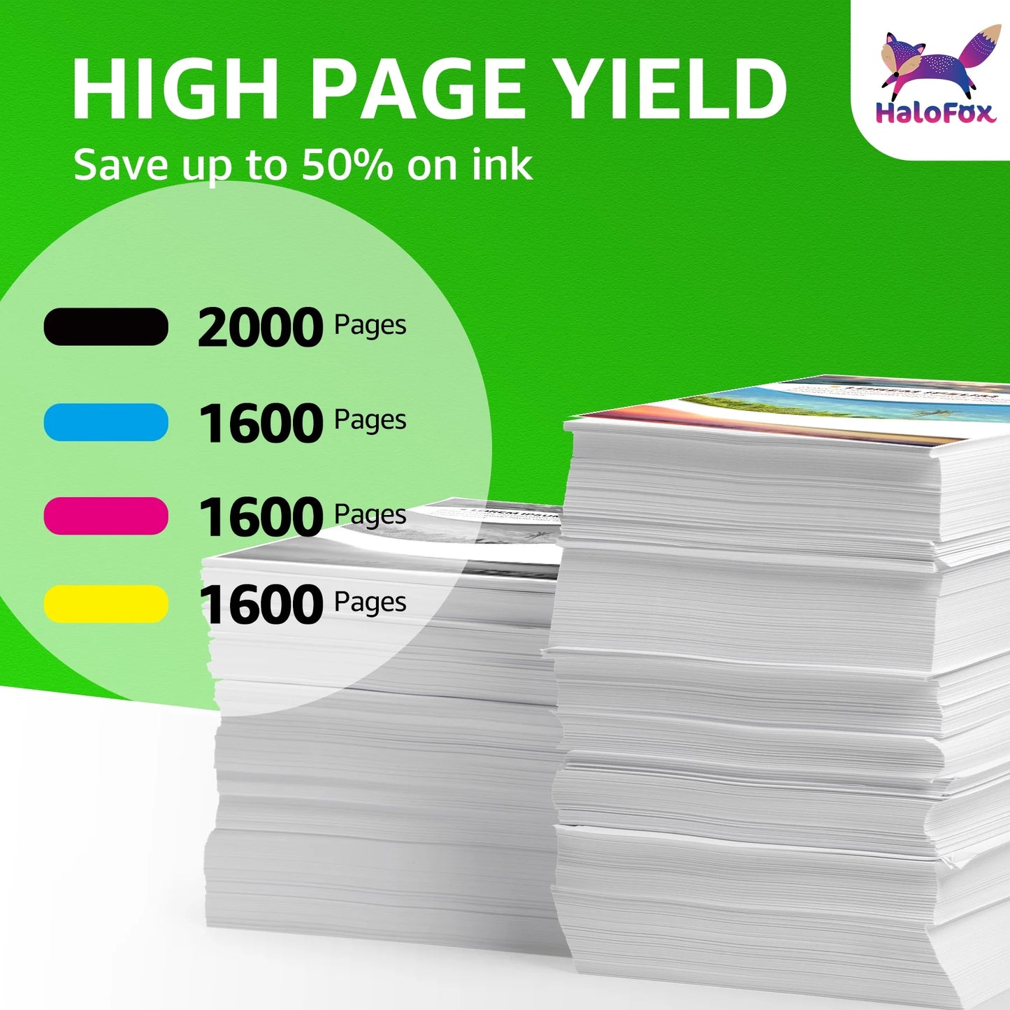 952XL Ink Cartridges Combo Pack for HP 952 XL Printer (1 Black, 1 Cyan, 1 Magenta, 1 Yellow, 4 Packs)
