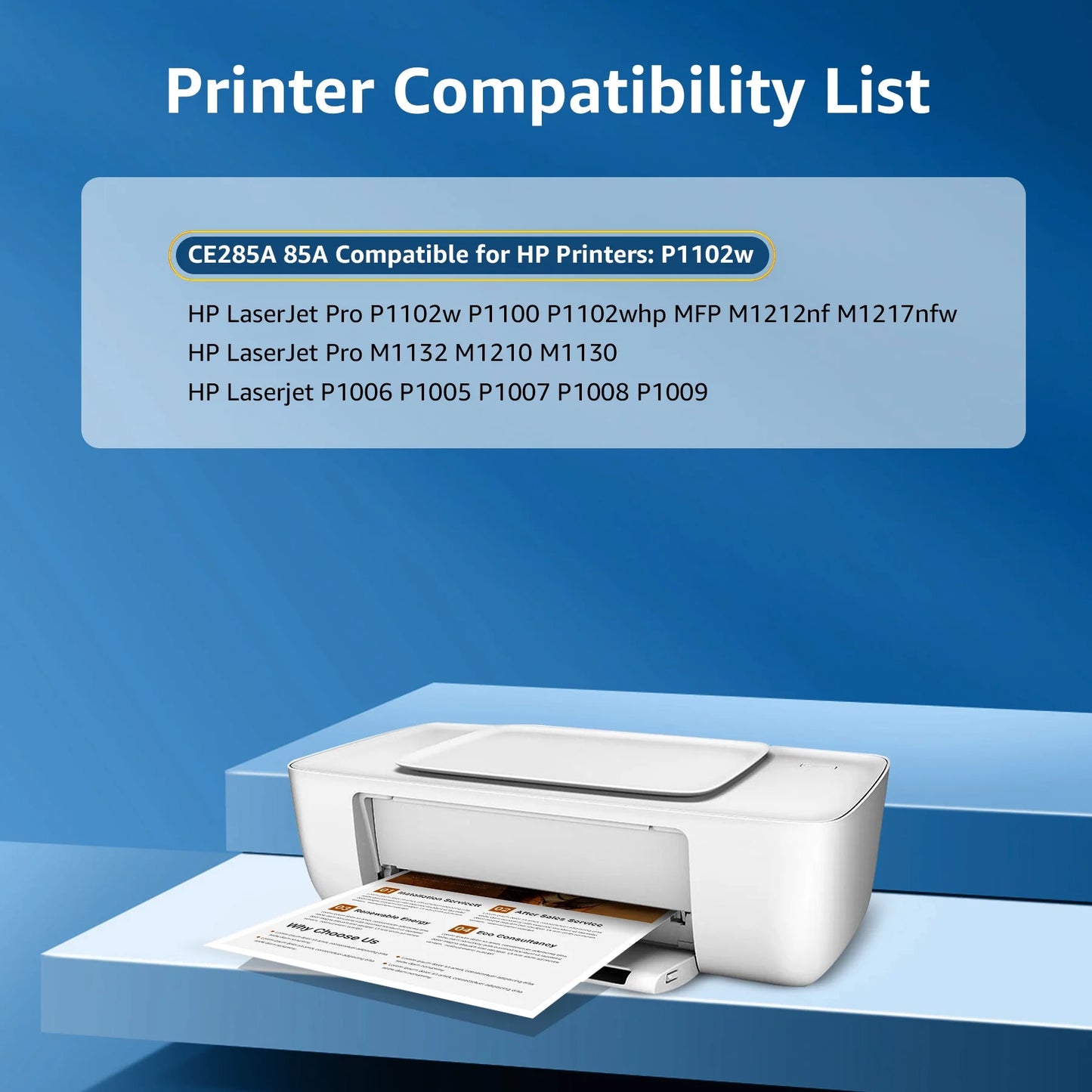 CE285A 85A Black Toner Cartridge for HP LaserJet P1102W P1006 M1132 M1212NF M1217NFW MFP, P1102 Printers (2-Pack,Black)