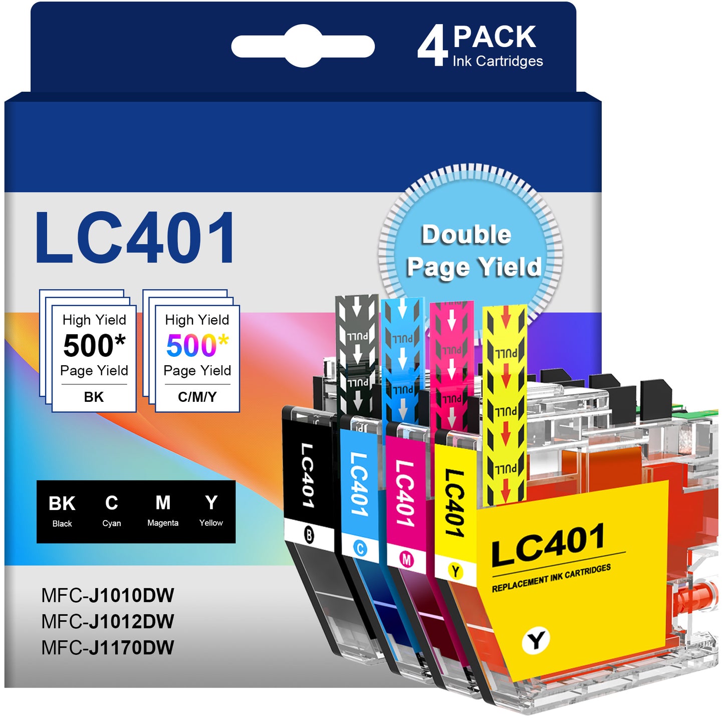 LC401 LC401XL Ink for Brother LC401 Ink Cartridge LC401 Brother Ink Cartridge LC401 MFC-J1010DW (4PK