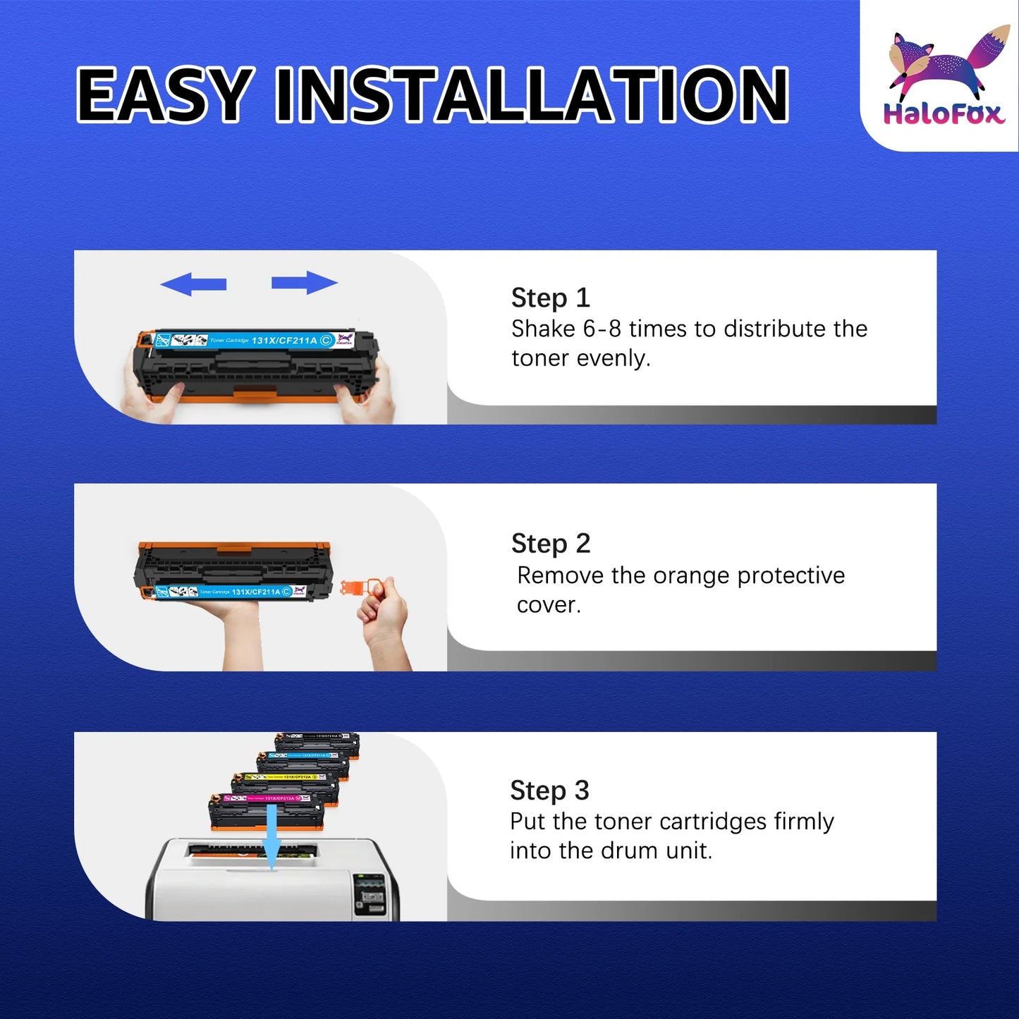 131A CF210A 131X CF210X Toner Cartridge Replacement for HPr(Black,Cyan,Magenta,Yellow,4 Pack)