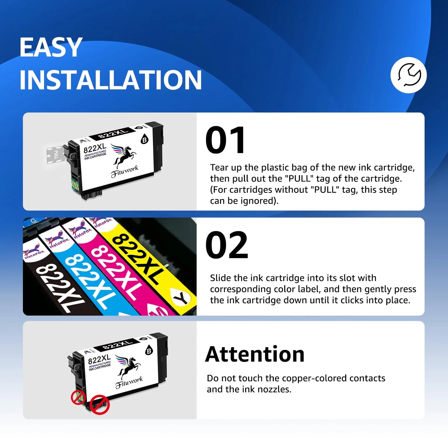 822xl Ink Cartridges Replacement for Epson
