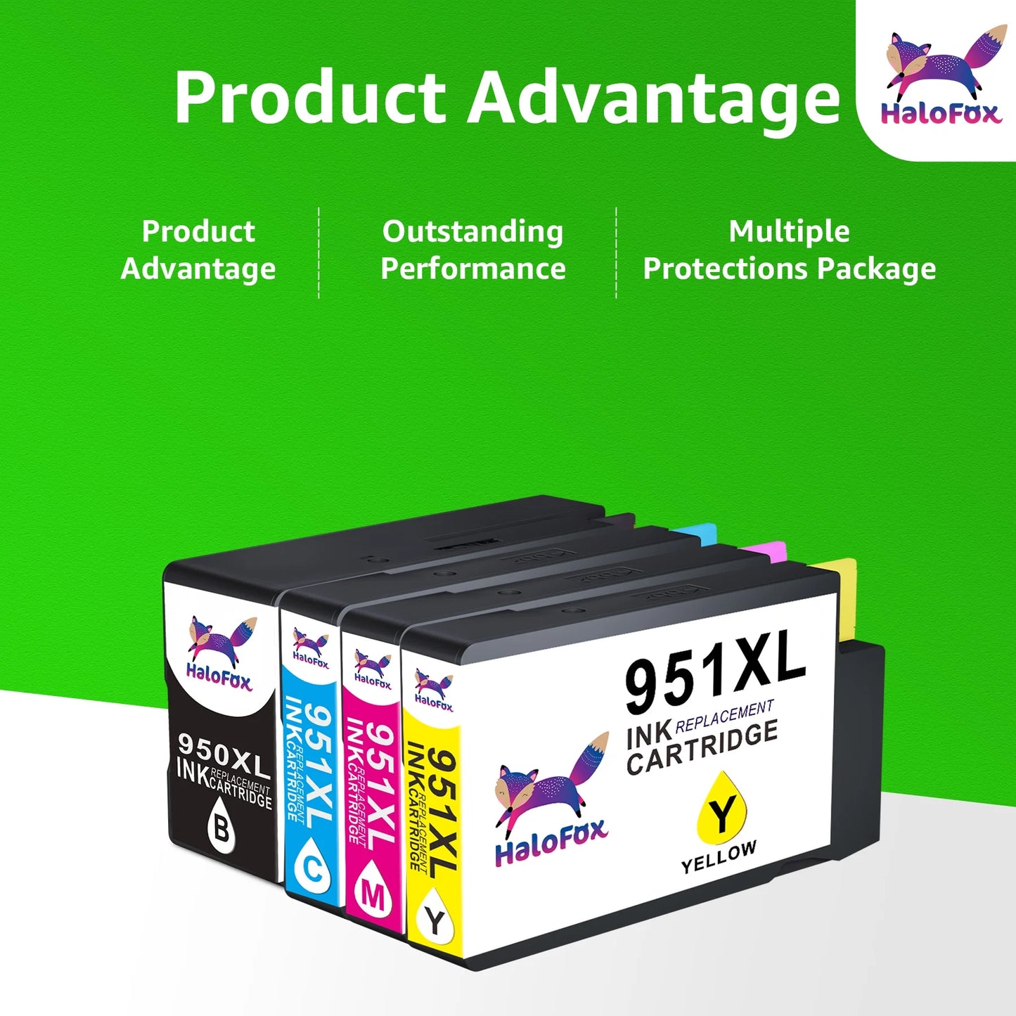 Halofox 950xl and 951 Combo Pack (4 Pack)