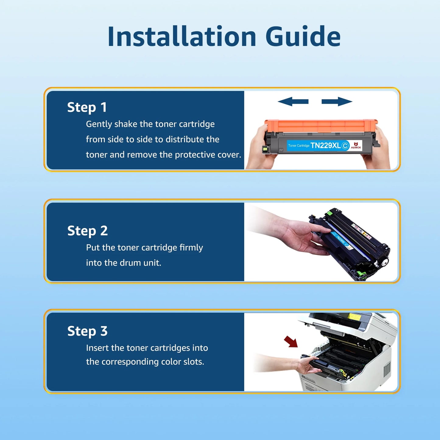 TN229XL TN229 Toner Cartridges Compatible for Brother TN229 Toner Work with Brother MFC-L3780CDW MFC-L3720CDW Printers(4 Pack)