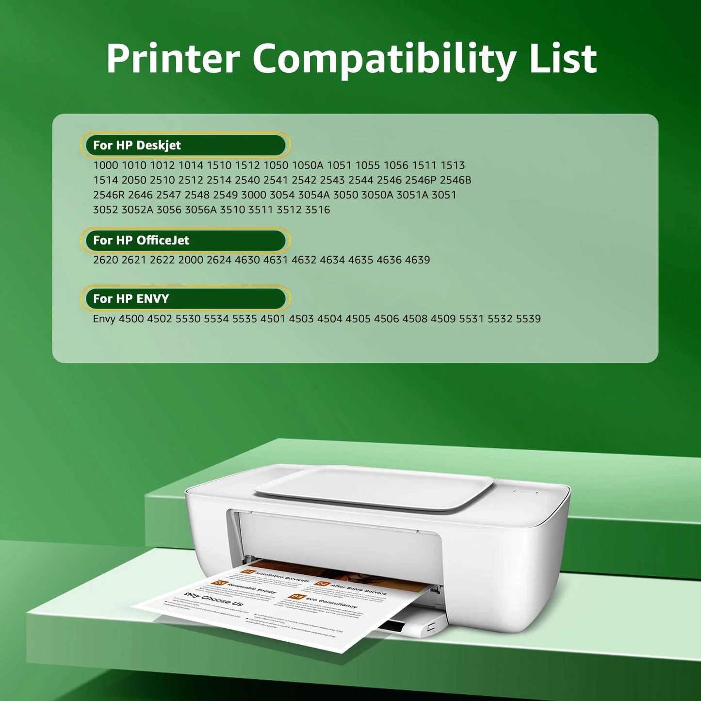 High Yield 61XL Ink Cartridges Replacement for HP 61 Ink Works with HP Envy 4500 5530 5534 5535 Deskjet 1000 1056 1010 1510 1512 2540 3050 3050A Officejet 2620 Printer (2 Pack)