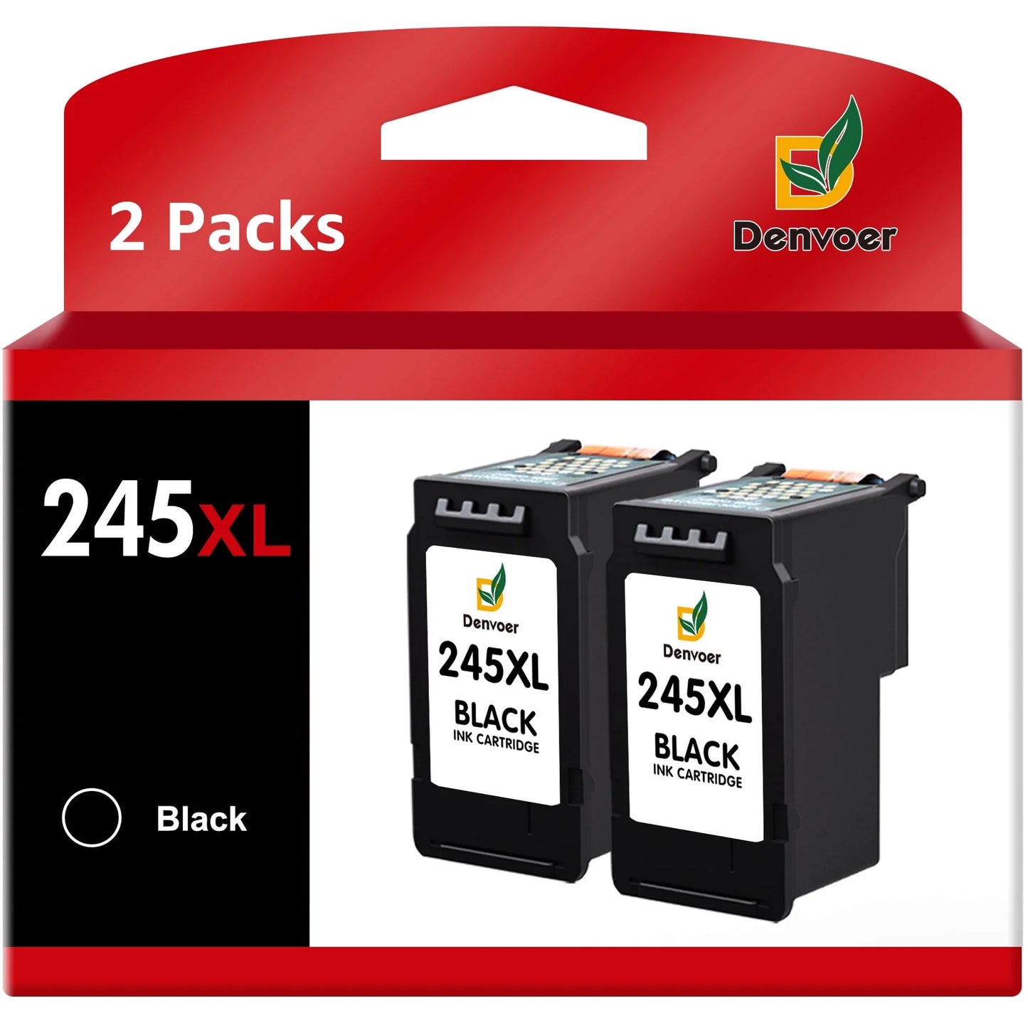 pg 245 Black Ink cartridge Compatible for Canon 245xl Black ink cartridge 245 black ink (2 Black)