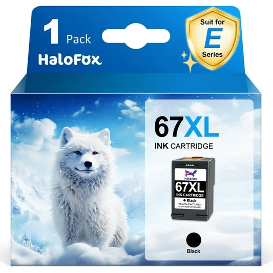 67 XL Ink Replacement for HP Ink 67XL Black 4155e Envy 6000 6055e 6055 6400 6455e Printer, 1 Pack