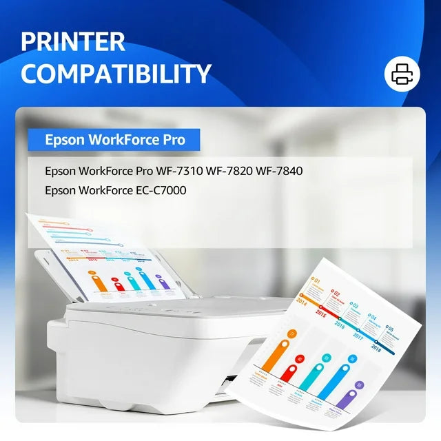 812XL Ink compatible for Epson 812 Ink Cartridges for Epson Workforce Pro WF-7820 WF-7840 WF-7310