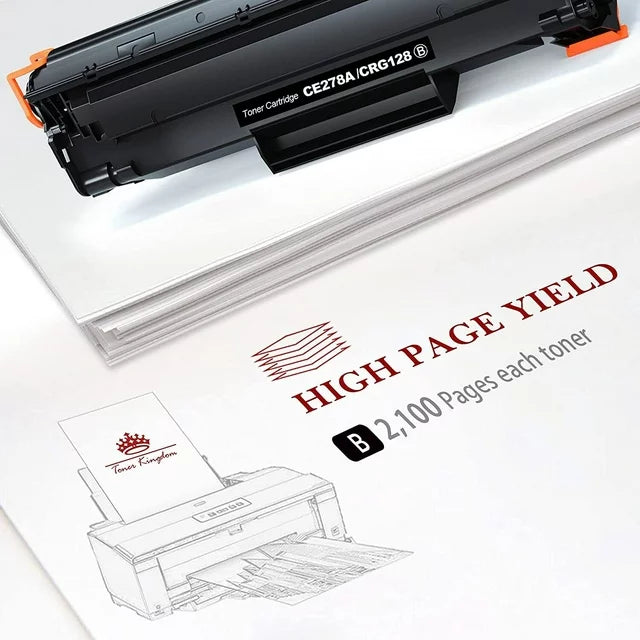 128 Black Toner Cartridge High Yield Replacement for Canon Printer, 1-Pack