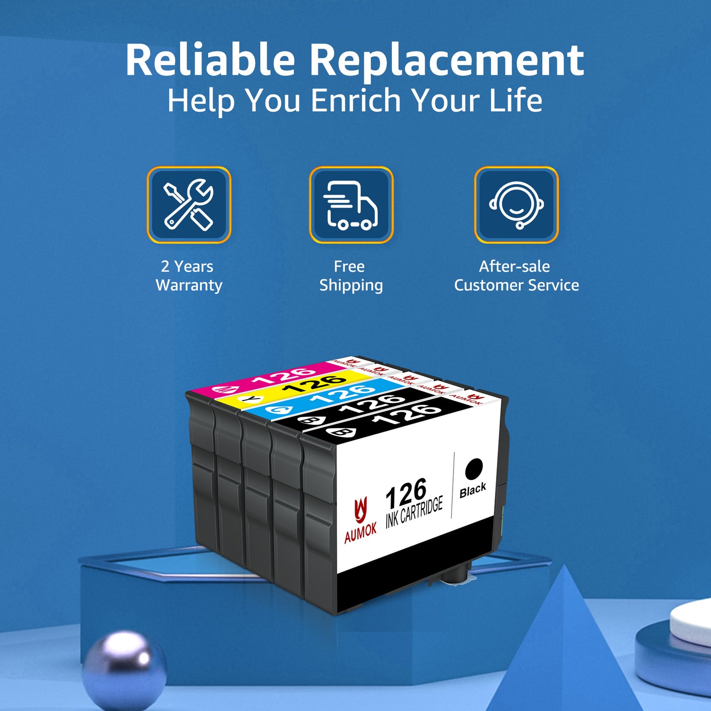 126XL T126 126 Ink Cartridge Compatible for Epson 126 ink cartridges for printers Workforce 520 545