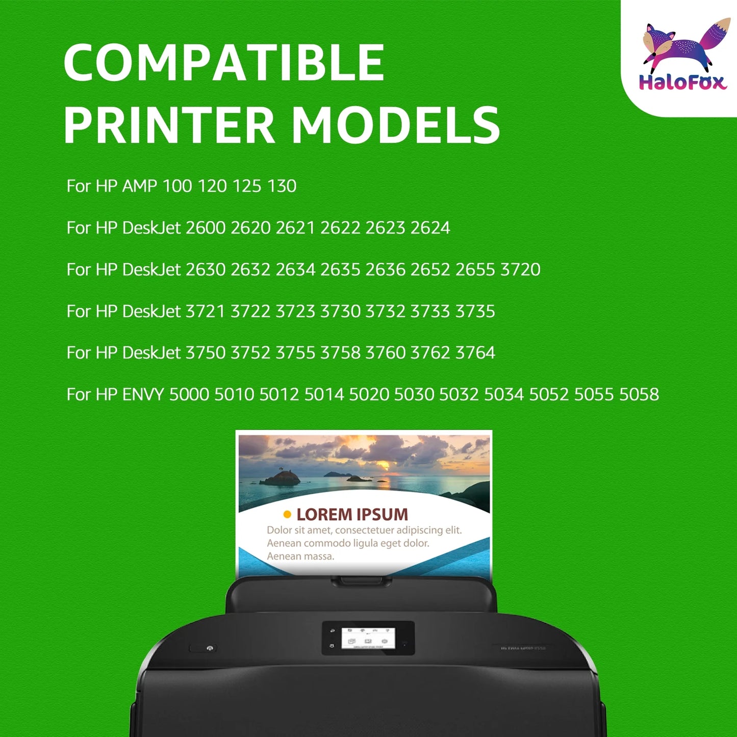 65XL Ink Cartridges for HP Ink 65 for DeskJet  2640 Envy 5000 5055 5052 5014 5010 5070 AMP 100 120 130 Printers (3 Pack)