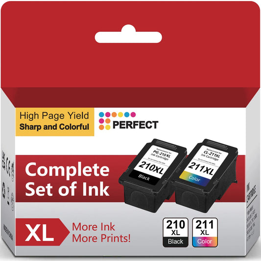 211XL 210XL Ink Cartridges Compatible for Canon 210XL 211XL Combo Pack to Use with PIXMA MP230 MP240