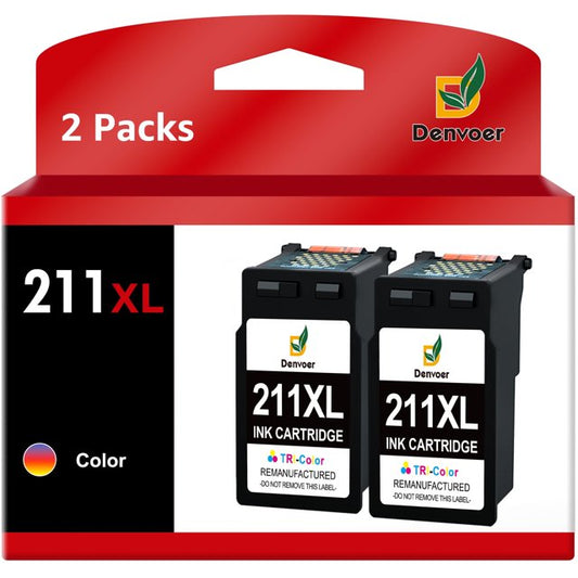 211XL 211 Color Ink Cartridge Compatible with Canon( 2x Tri-Color )