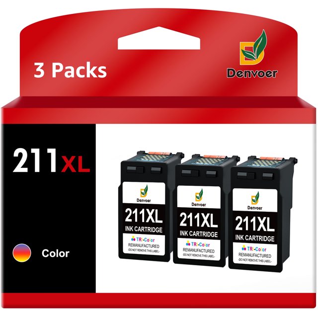 211XL CL-211 Ink Cartridge Tri-Color Replacement for Canon( 3x Tri-Color )