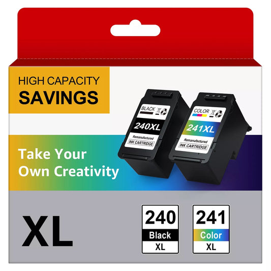 240XL and 241XL Ink Cartridge Replacement forTS5120 MG2120 MG3520 MX452 MX512 MX532 MX472 Printer, 2 Packs