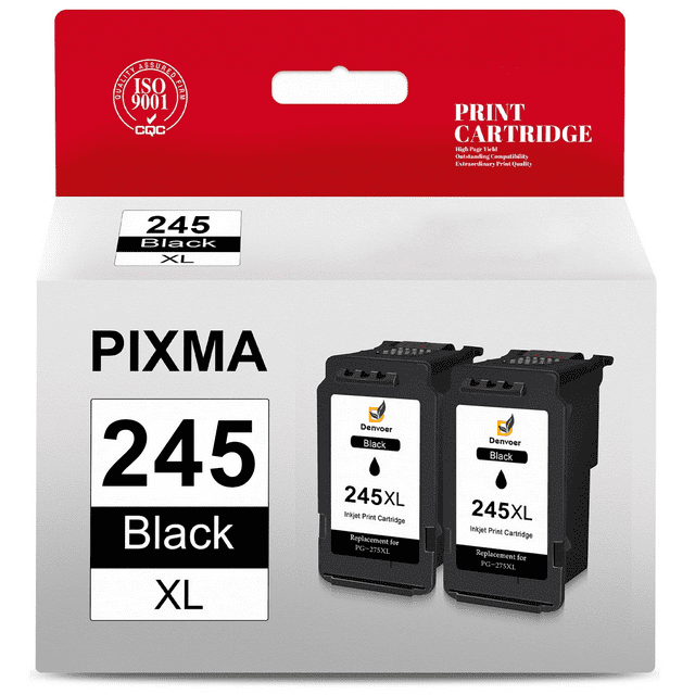 pg 245 Black Ink cartridge Compatible for Canon 245xl Black ink cartridge 245 black ink (2 Black)