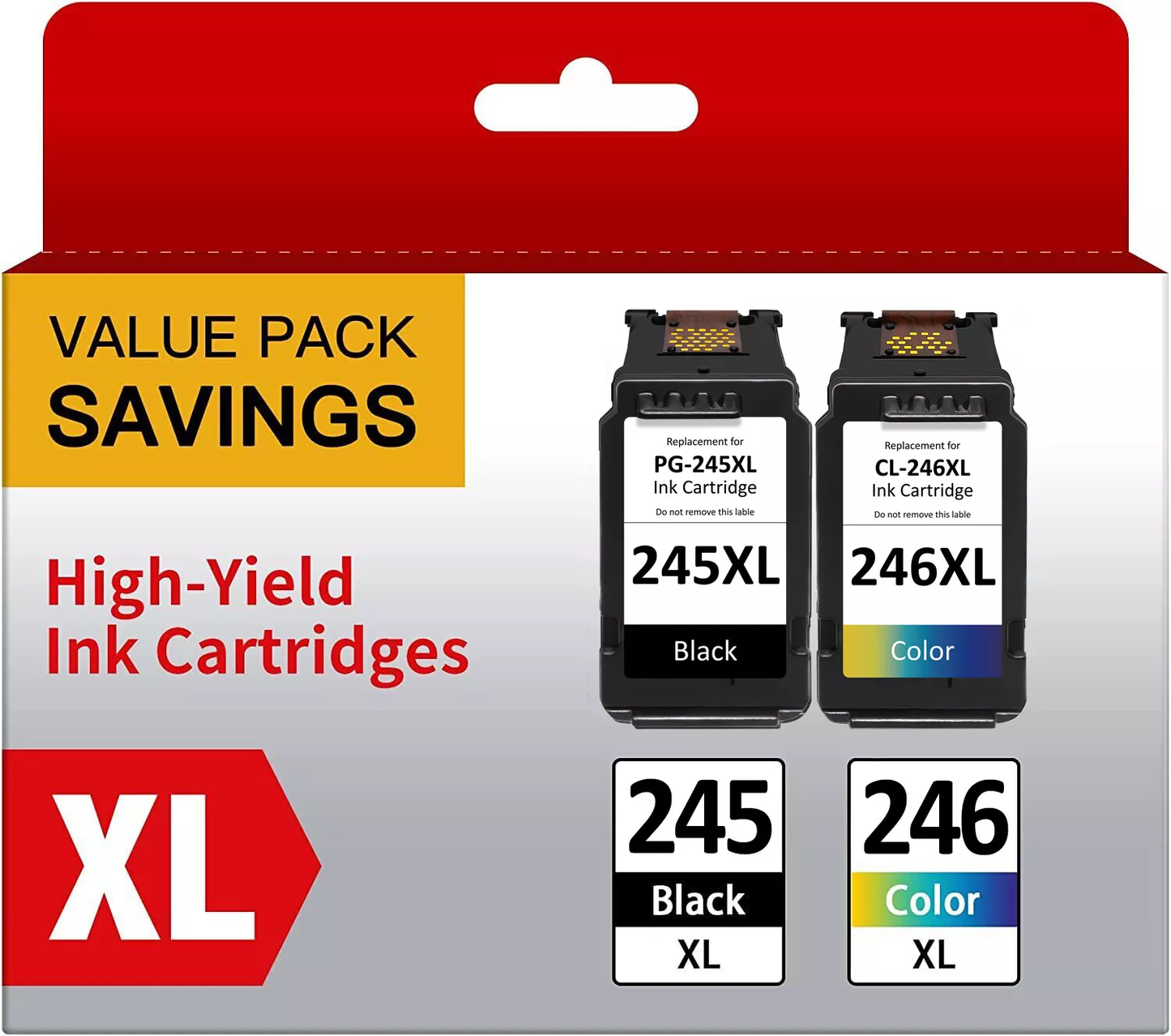 245XL 246XL Ink Cartridge for Canon Ink 245 and 246 for Canon 245XL Ink Cartridge for Printer Ink Canon 245 and 246 for Canon MX490 MG2522 (2PK)