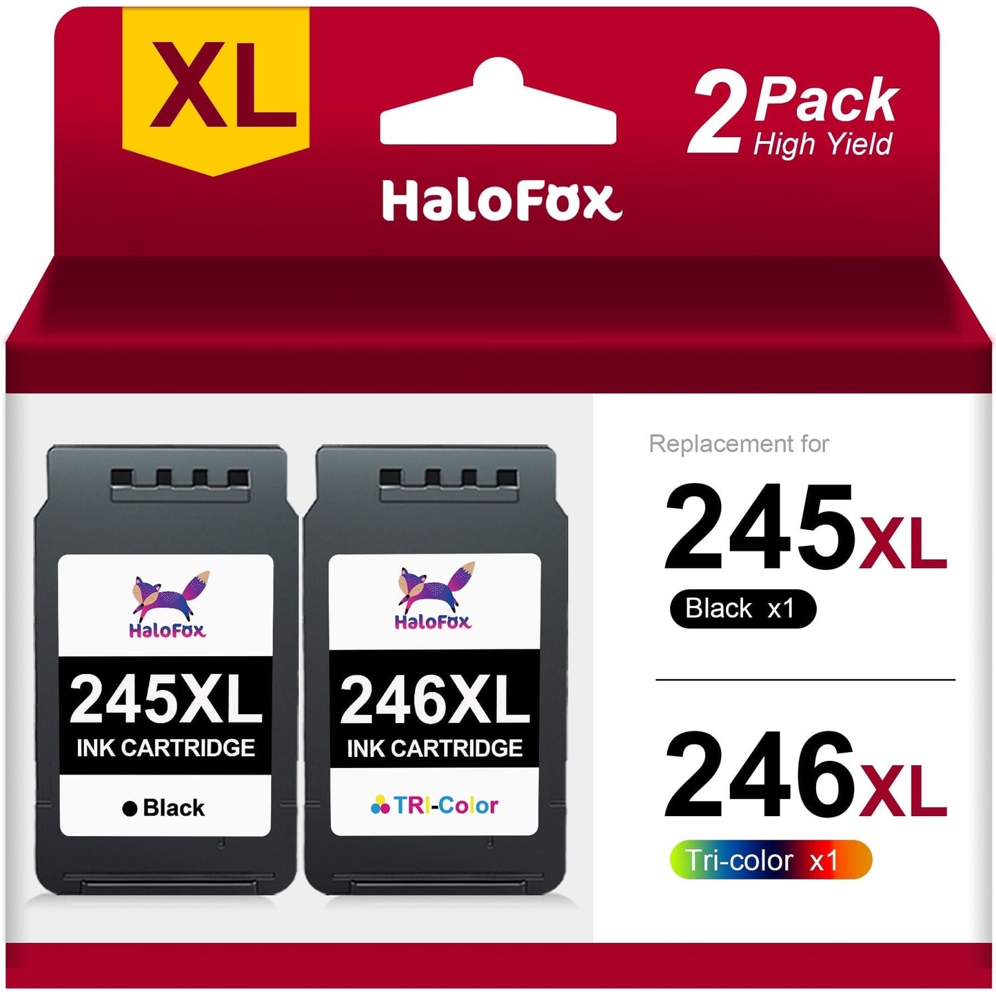 245XL 246XL Ink Cartridges 245 ink for Canon Ink 245 and 246 PG-245XL CL-246XL PG-243 CL-244 Compatible with MG2522 MX490 MX492 MG2520 Printer (2-Pack)