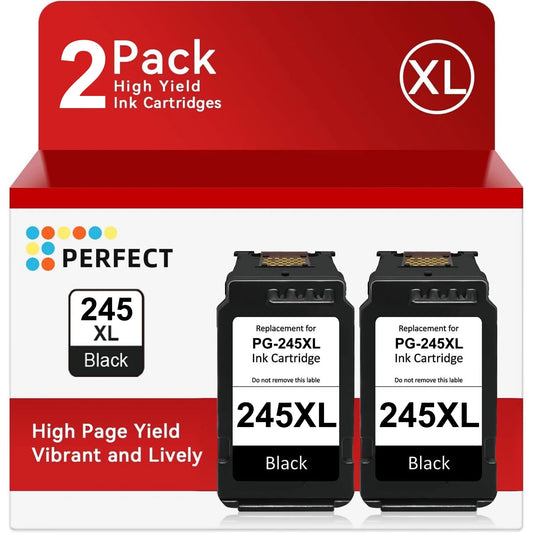 245XL Ink Replacement for Canon 245 PG-245 XL Black Ink Cartridge for Pixma MX492 MX490 MG2520 MG2420 MG2522 MG2922 MG2525 MG3022 TS3120 TS3122 TS3322(2 Black)
