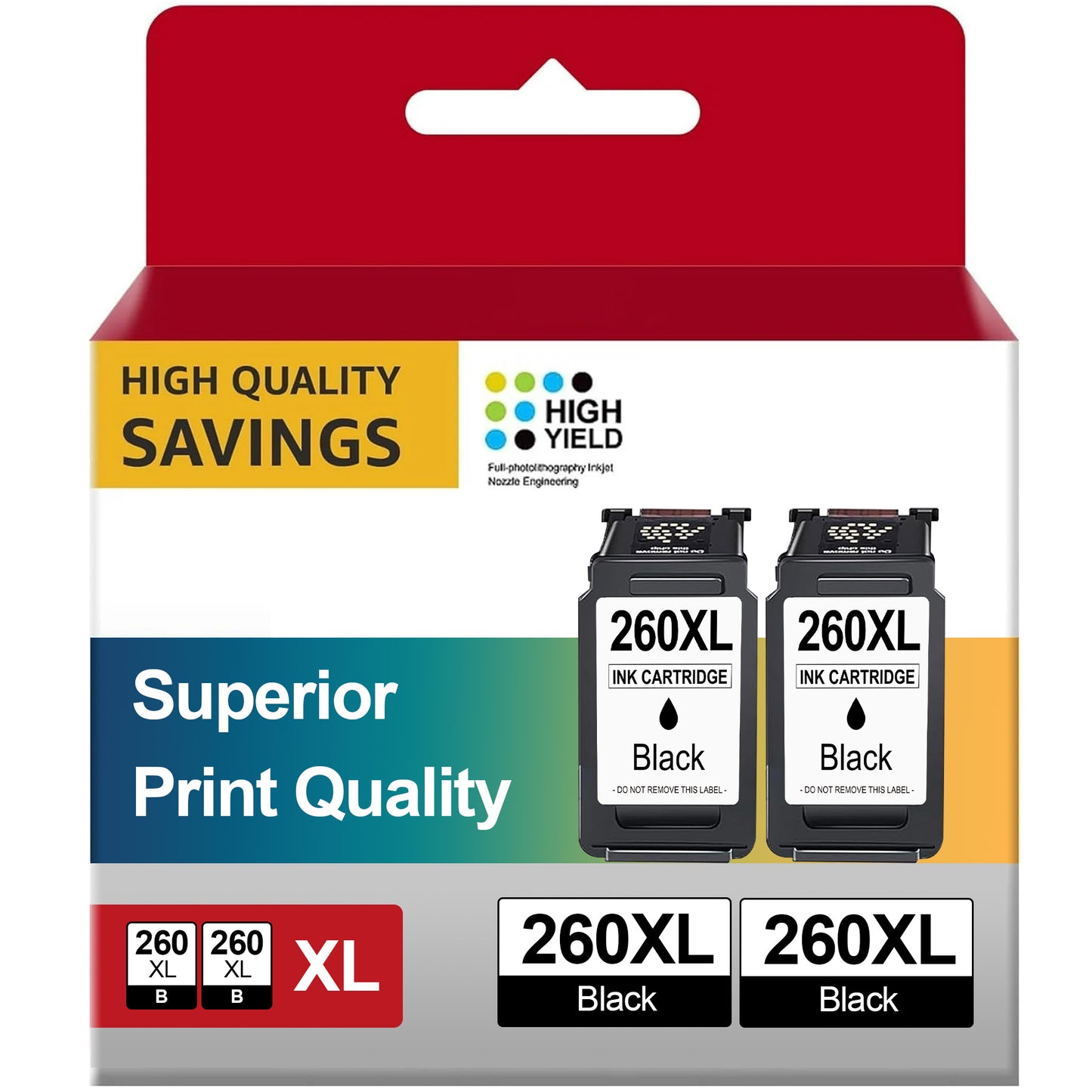 PG260XL 260 XL Ink Cartridges Replacement for Canon Ink 260 for TS6420 TR7020 TS5320 Printers (2 Pack)