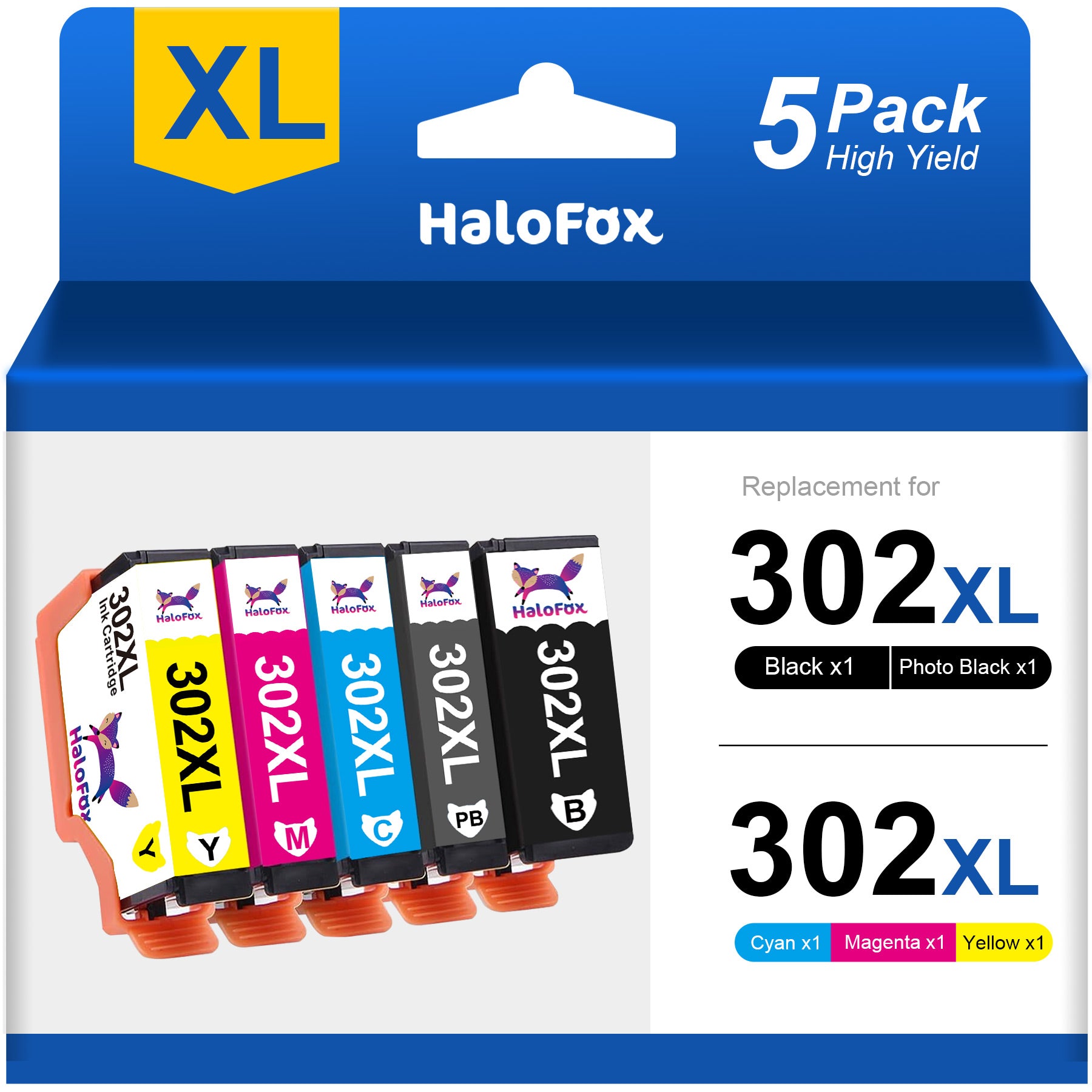 302 Ink for Epson 302XL 302 XL T302XL Ink 6100 Printer (Black Photo Bl ...