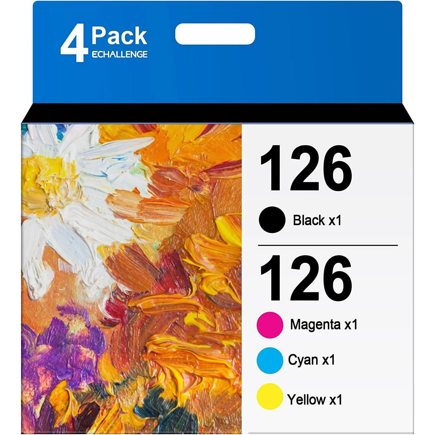 126XL Ink Remanufactured for EPSON (1 Black,1 Cyan,1 Magenta,1 Yellow)