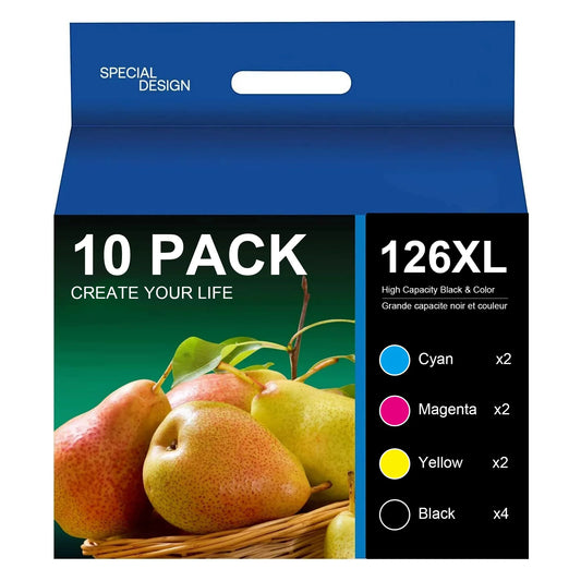 126XL Ink Cartridges Replacement for Epson (4 Black, 2 Cyan, 2 Magenta, 2 Yellow)