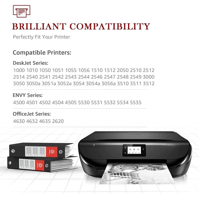 61 XL 61 Ink Cartridge Toner Kingdom 61XL Black  officejet 4630 4635 Deskjet 1000 1010 1510 Printer (2 Black)