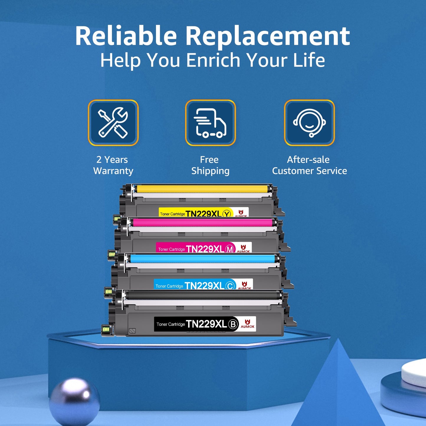 TN229XL TN229 Toner Cartridges Compatible for Brother TN229 Toner Work with Brother MFC-L3780CDW MFC-L3720CDW Printers(5 Pack)