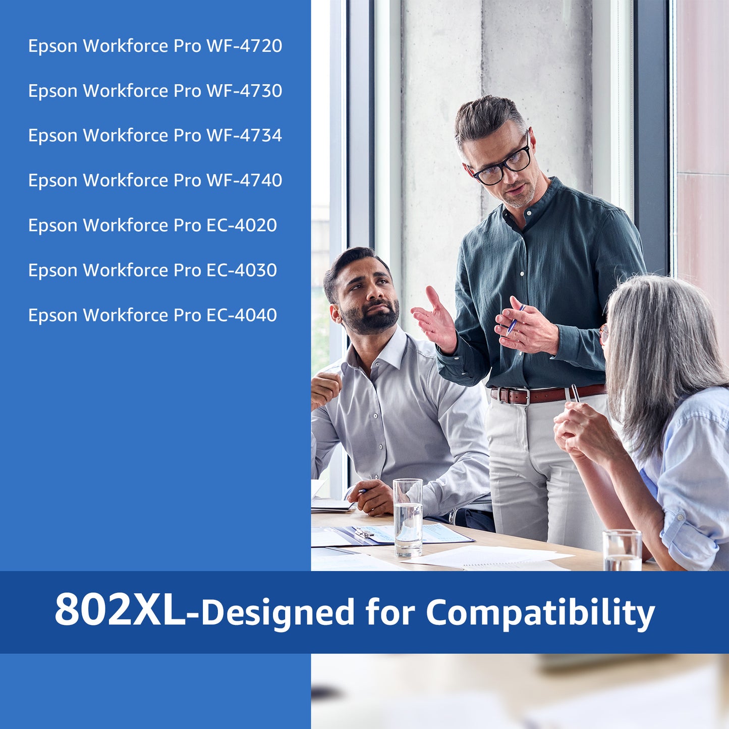 802XL Ink Cartridge for Epson ink 802 XL 802XL to use with Workforce Pro WF-4730 WF-4720 WF-4734 Printer