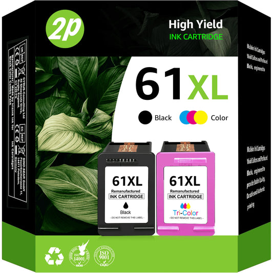 61XL Ink Cartridges for Printer 61 Ink Cartridge Compatible for HP 61 Ink Cartridge Combo Pack Work with HP Envyw 4500 4501 Deskjet 2541
