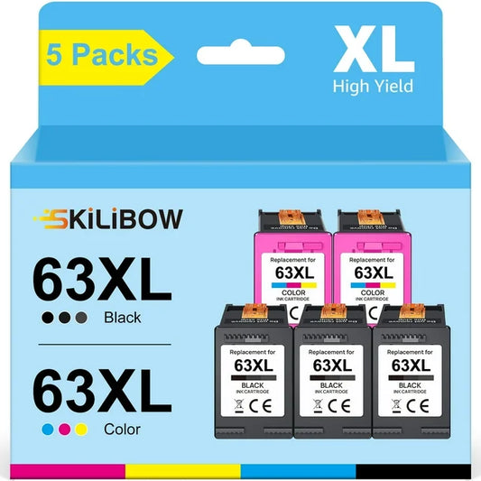 63XL Ink Cartridge for HP 63 Ink Cartridges Black(Black, Tri-Color)