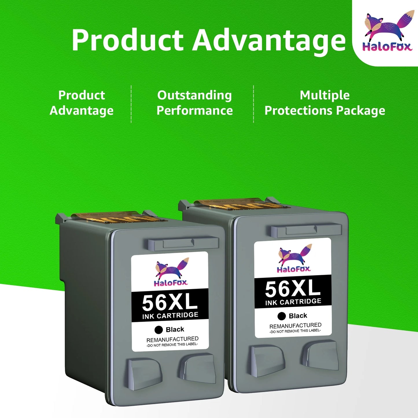 56XL 56 XL Black Ink Cartridges Compatible for HP Printer Deskjet 5550 5650 5150 Photosmart 7350 7260 7450 7550 7660 7760 7960 PSC 2210 (2 Pack)