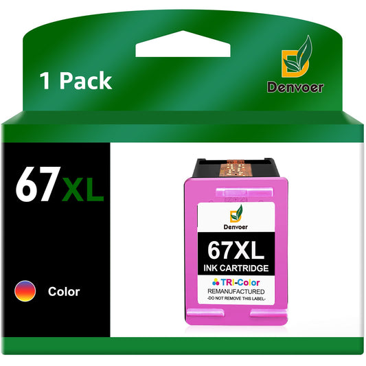 67XL Color Ink Cartridges Compatible with HP  Printer(1 x Tri-Color Pack)