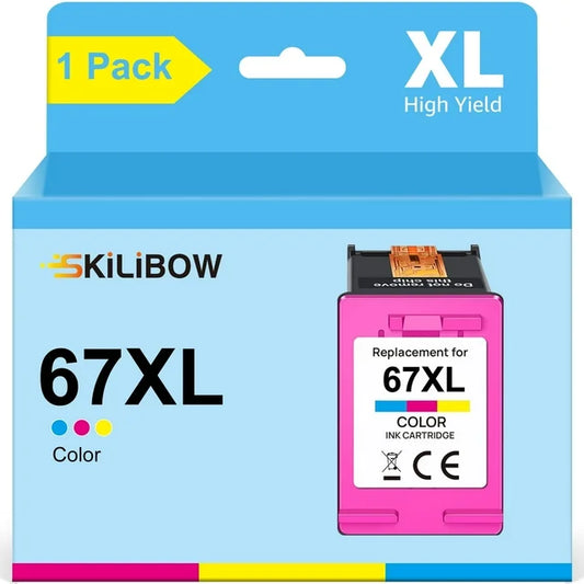 67XL Ink Color Replacement for HP (1 Pack, Tri-Color)